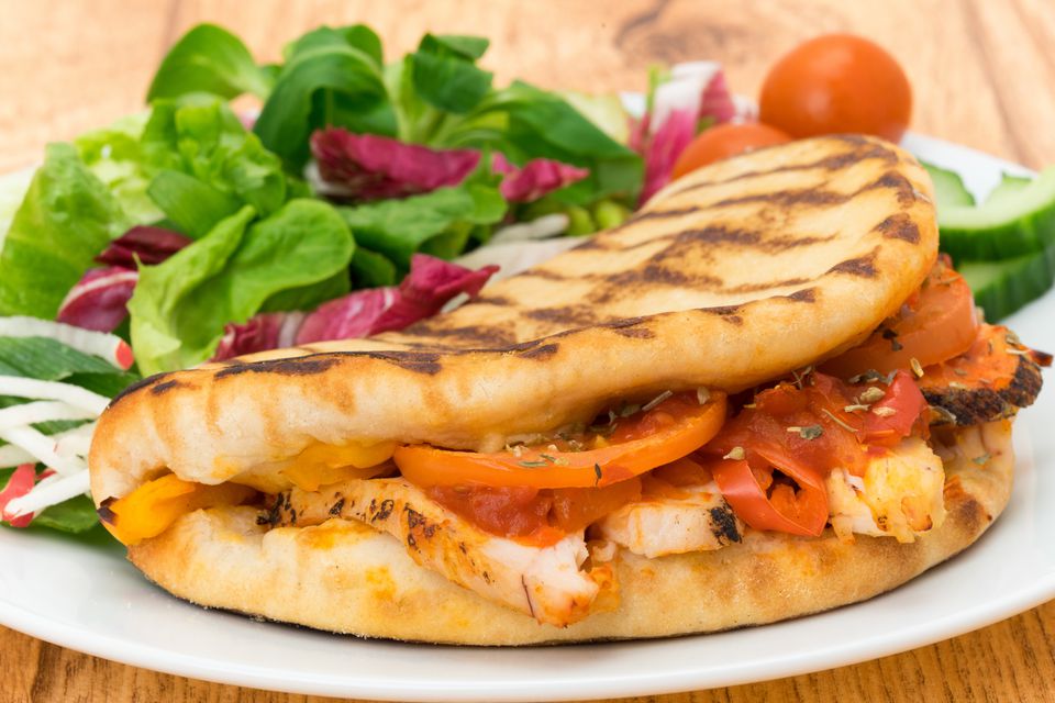 Grilled Chicken and Avocado Flatbread Sandwich