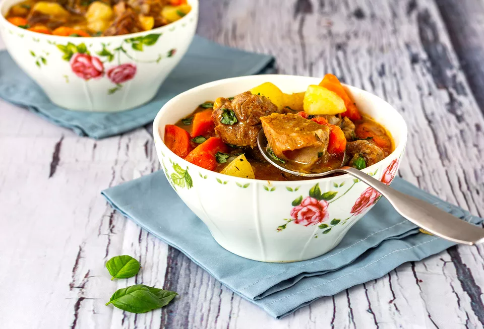 Lamb Stew With Potatoes and Vegetables