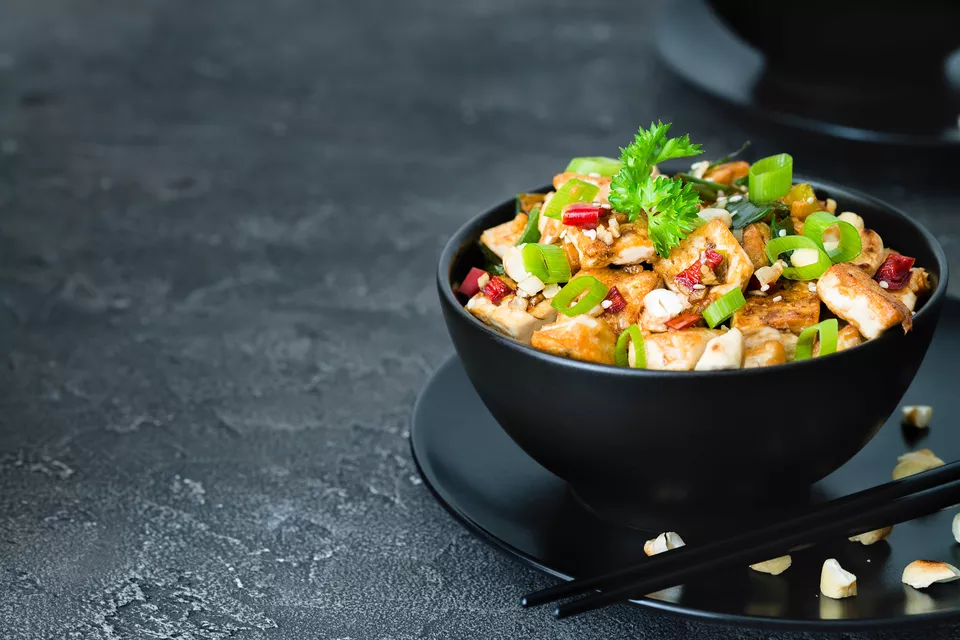 Vegan Cashew "Chicken" Stir Fry